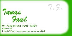 tamas faul business card