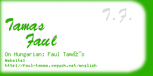 tamas faul business card